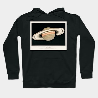 1877 Antique Lithograph of Saturn Hoodie